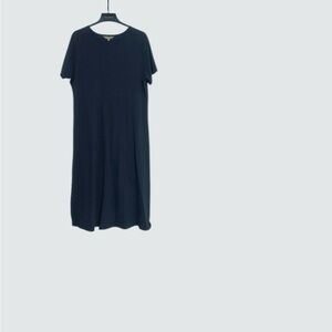 TravelSmith Navy Blue Supplex Spandex midi length dress Sz XL